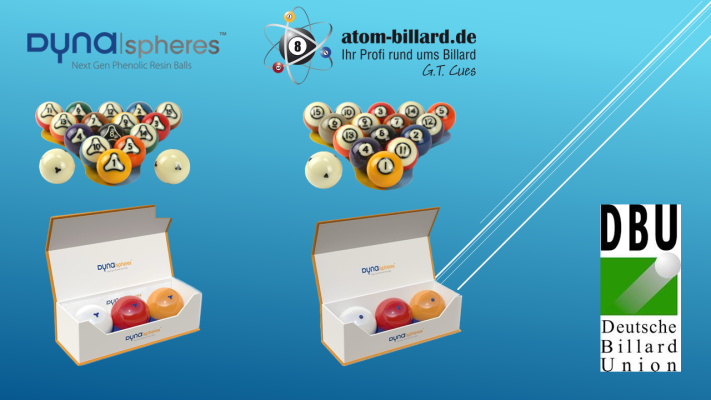 Dynaspheres neuer Partner der Deutschen Billard-Union - Kugeln bei atom-billard.de erhältlich - 