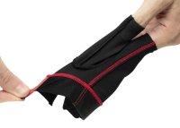Handschuh, Cuetec Axis, 3-Finger, schwarz-rot, M