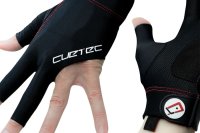 Handschuh, Cuetec Axis, 3-Finger, schwarz-rot, für rechte Hand, M