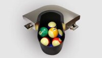 Pool Billardtisch, Rasson Victory II Plus in weiß mit Simonis 760 grau
