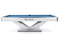Pool Billardtisch, Rasson Victory II Plus in weiß mit Simonis 760 grau