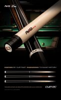 Cuetec Pool-Billard-Queue AVID Era 6PT LW, grau, 3/8x14, 12,75 mm