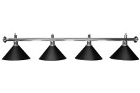 Billardlampe, Blacklight, schwarz, 4 Schirme, Ø 35 cm, 180 cm