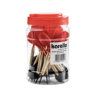 Softdart Karella PVC rot/schwarz 24 Stück in Dose