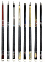 Pool-Billard-Queue, GT-5, schwarz-blau-rot-weiß, Schnell-Gewinde