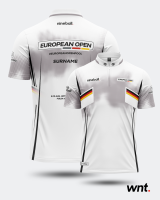 European Open 2023 Kurzarm-Trikot, weiß,...