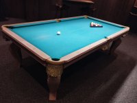 Pool-Billardtisch, DYNASTY, 8-Fuß, gebraucht, guter bis sehr guter Zustand