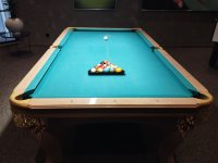 Pool-Billardtisch, DYNASTY, 8-Fuß, gebraucht, guter bis sehr guter Zustand