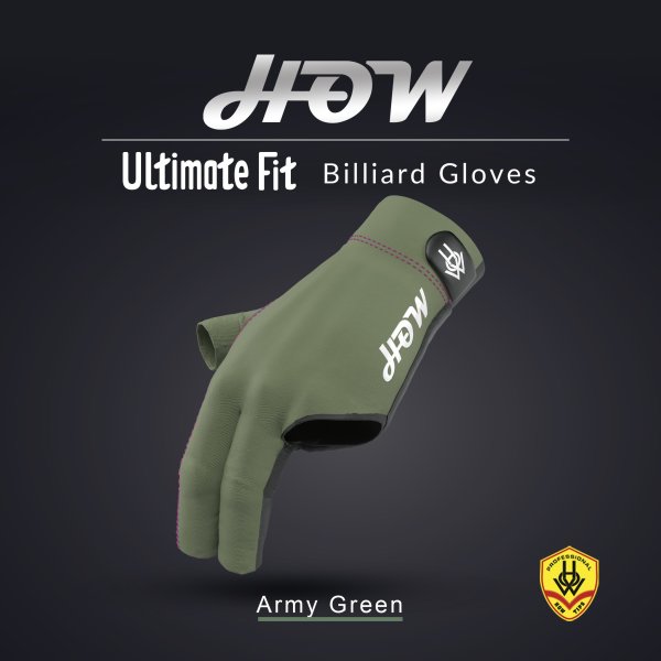 Handschuh, HOW, Ultimate Fit, Army Green, L/XL, für Rechtshänder