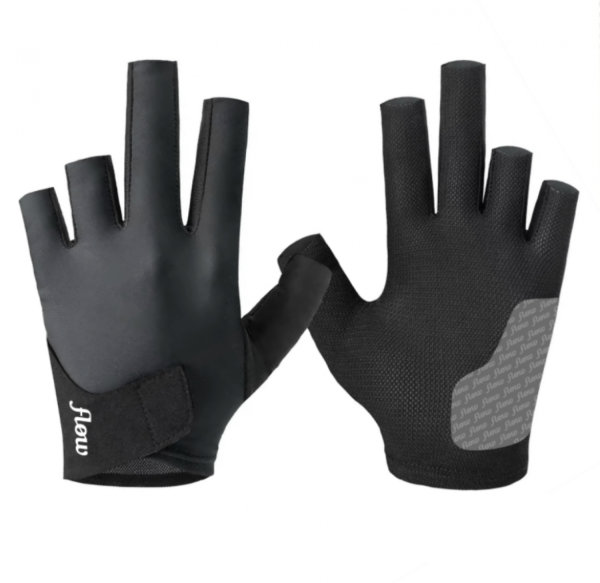 flow 5-Finger-Handschuh, schwarz, für Rechtshänder, in 5 verschiedenen Größen
