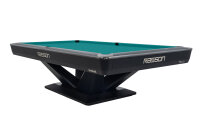 Pool Billardtisch, Rasson Victory III in schwarz, normale Taschenweite