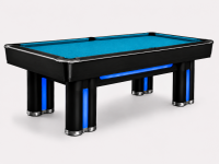 Pool- Billard-Tisch G.T. Sports I schwarz, mit blauer LED...