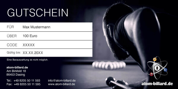 Gutschein im Wert von 75,- €