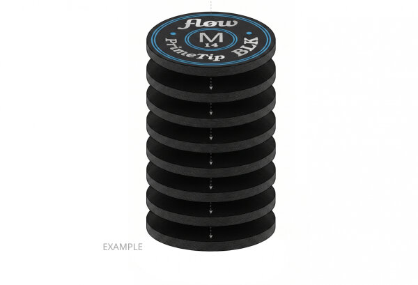 FLOW PrimeTip Black Mehrschicht-Kleberleder, Super Soft, 14mm