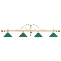 Billardlampe, Classic, grün, 4 Schirme, Ø 35 cm, 176 cm