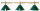 Billardlampe, Evergreen, grün, 3 Schirme, Ø 40 cm, 150 cm
