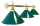 Billardlampe, Evergreen, grün, 3 Schirme, Ø 40 cm, 150 cm