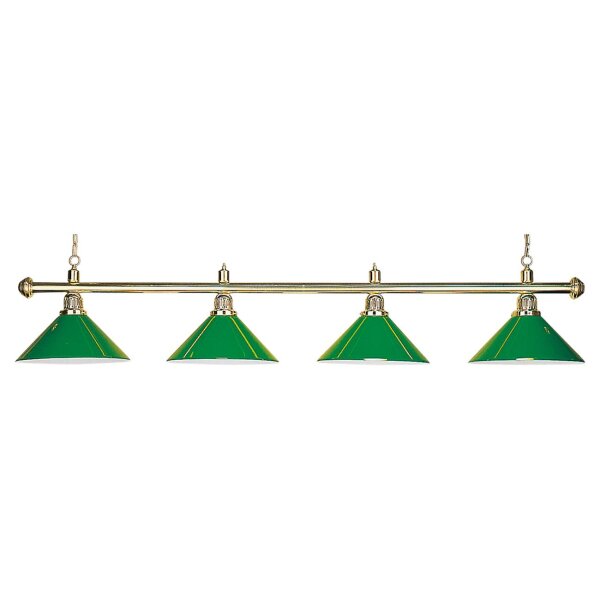 Billardlampe, Evergreen, grün, 4 Schirme, Ø 40 cm, 145 cm
