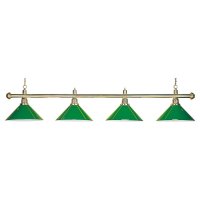 Billardlampe, Evergreen, grün, 4 Schirme, Ø 35 cm, 145 cm