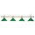 Billardlampe, Evergreen, grün, 4 Schirme, Ø 40 cm, 145 cm