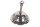 Billardlampe, Crown, silber, 4 Schirme, &Oslash; 38 cm, 146 cm
