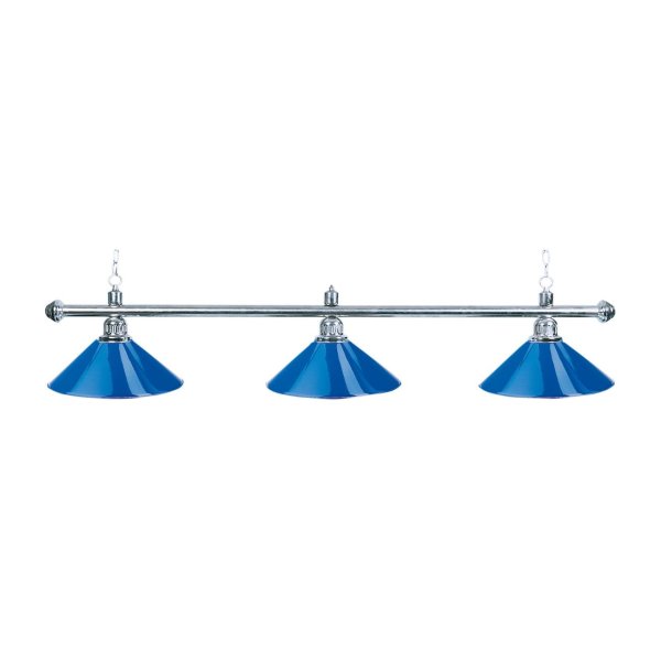 Billardlampe, Blue Light, 3 Schirme, blau, Ø 35 mm, 112 cm