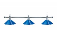 Billardlampe, Blue Light, 3 Schirme, blau, &Oslash; 35 mm, 112 cm