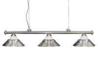 Billardlampe, Adagio, 3 Schirme, grau, &Oslash; 40 cm, 150 cm